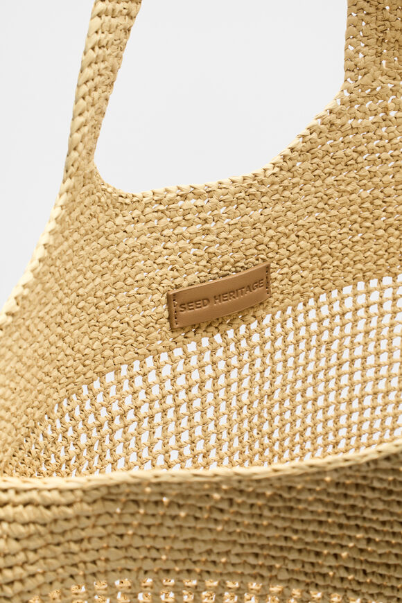 Woven Large Tote  Natural  hi-res