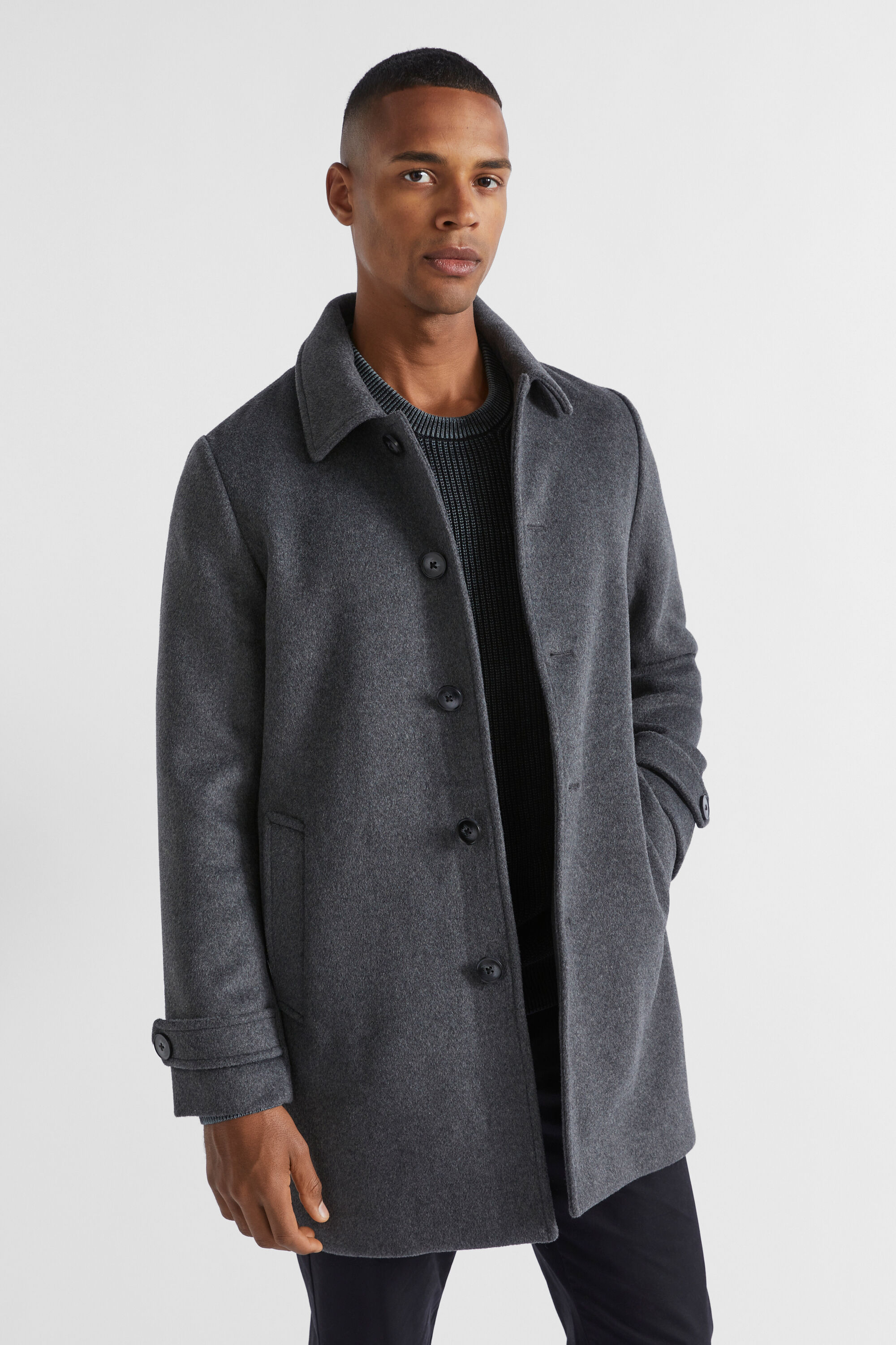 Wool Blend Mac Coat