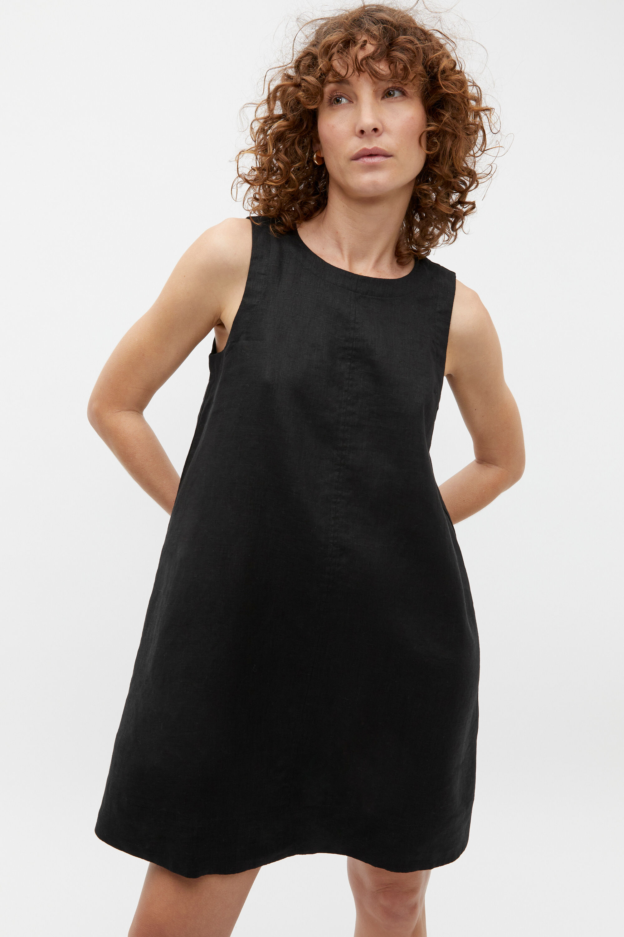 Core Linen Swing Mini Dress Seed Heritage