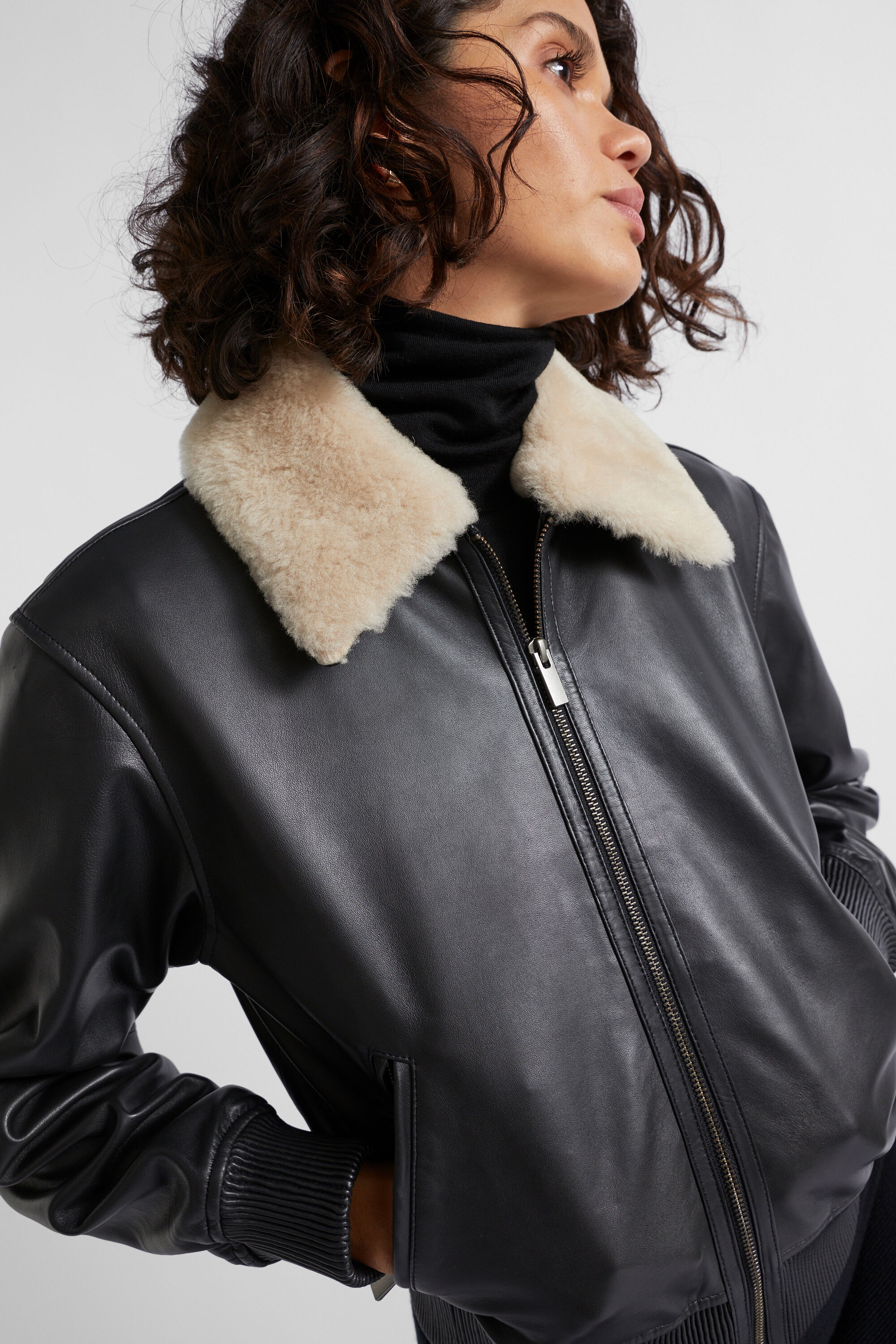 Leather Shearling Jacket Seed Heritage