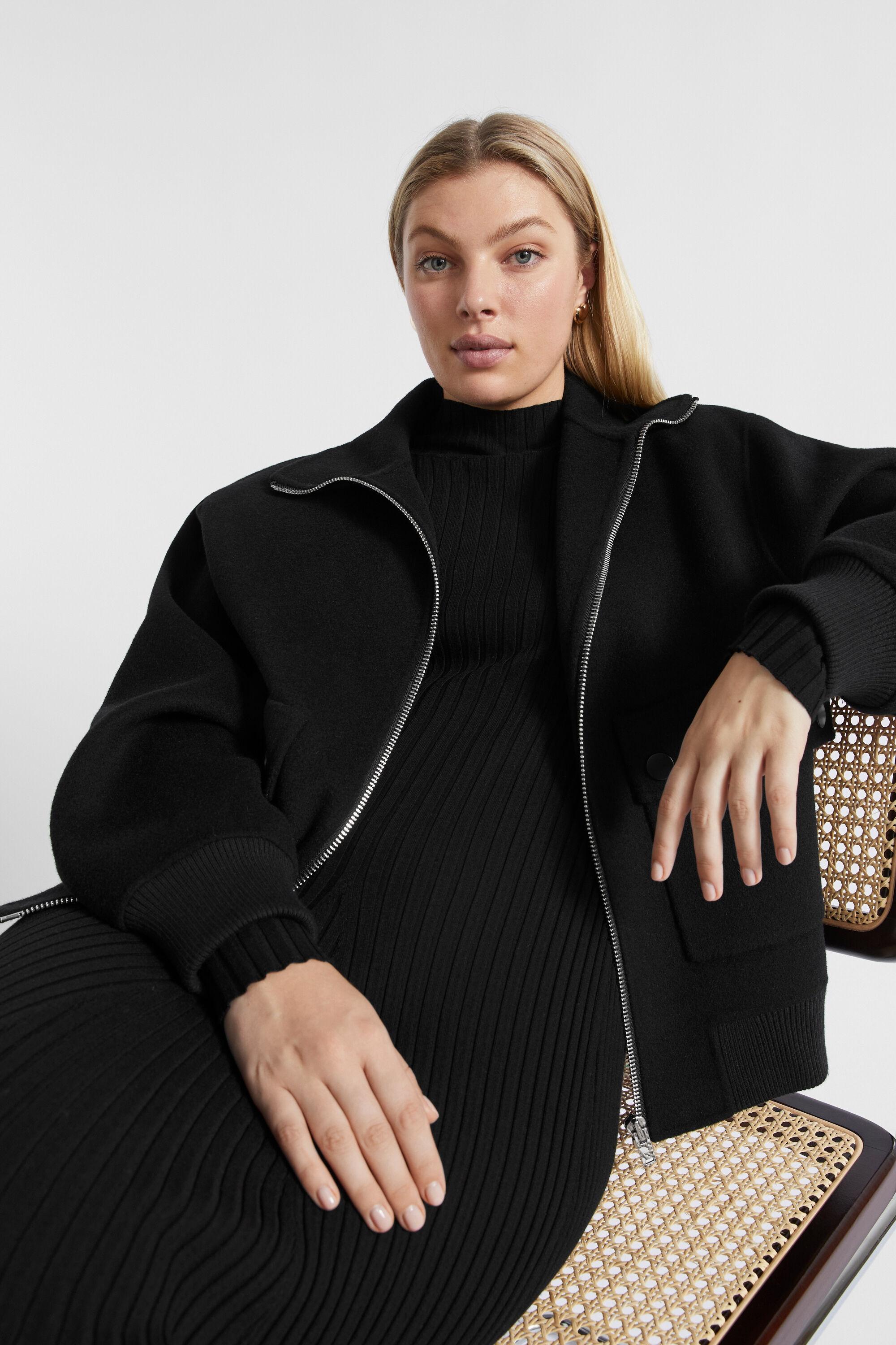 Wool bomber on sale