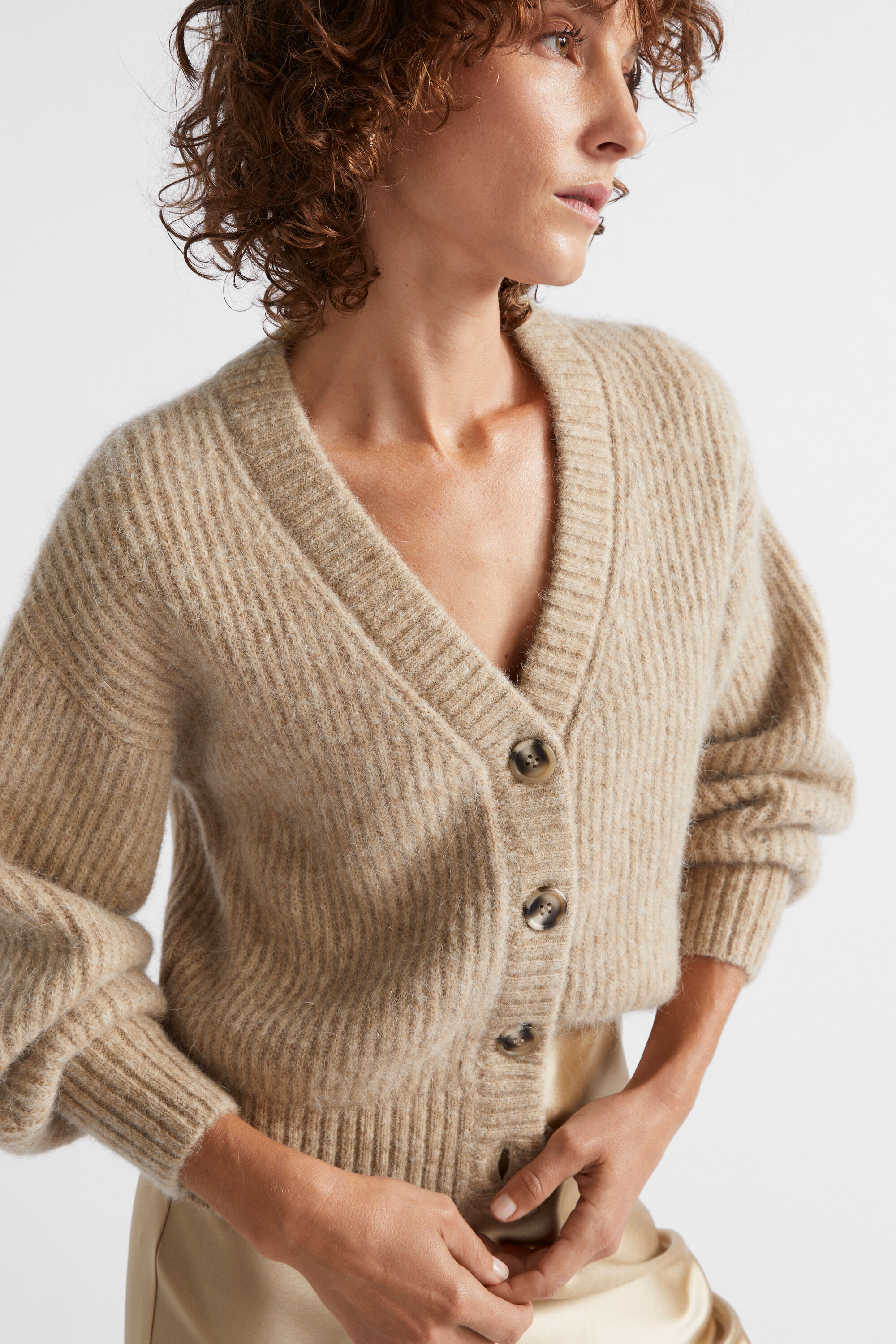Wool blend cardigan hot sale