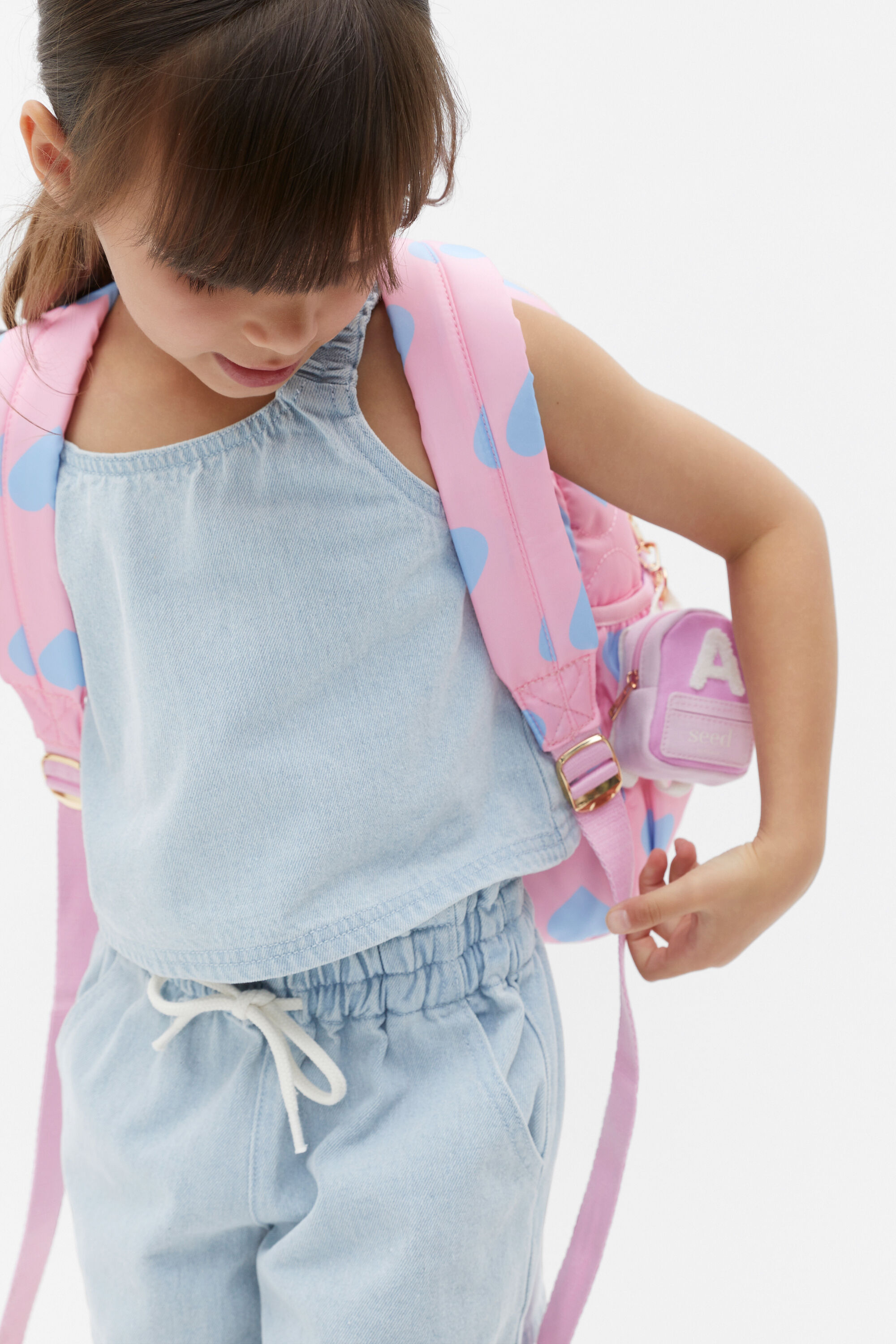 Mini Backpack Initial Keyring Seed Heritage