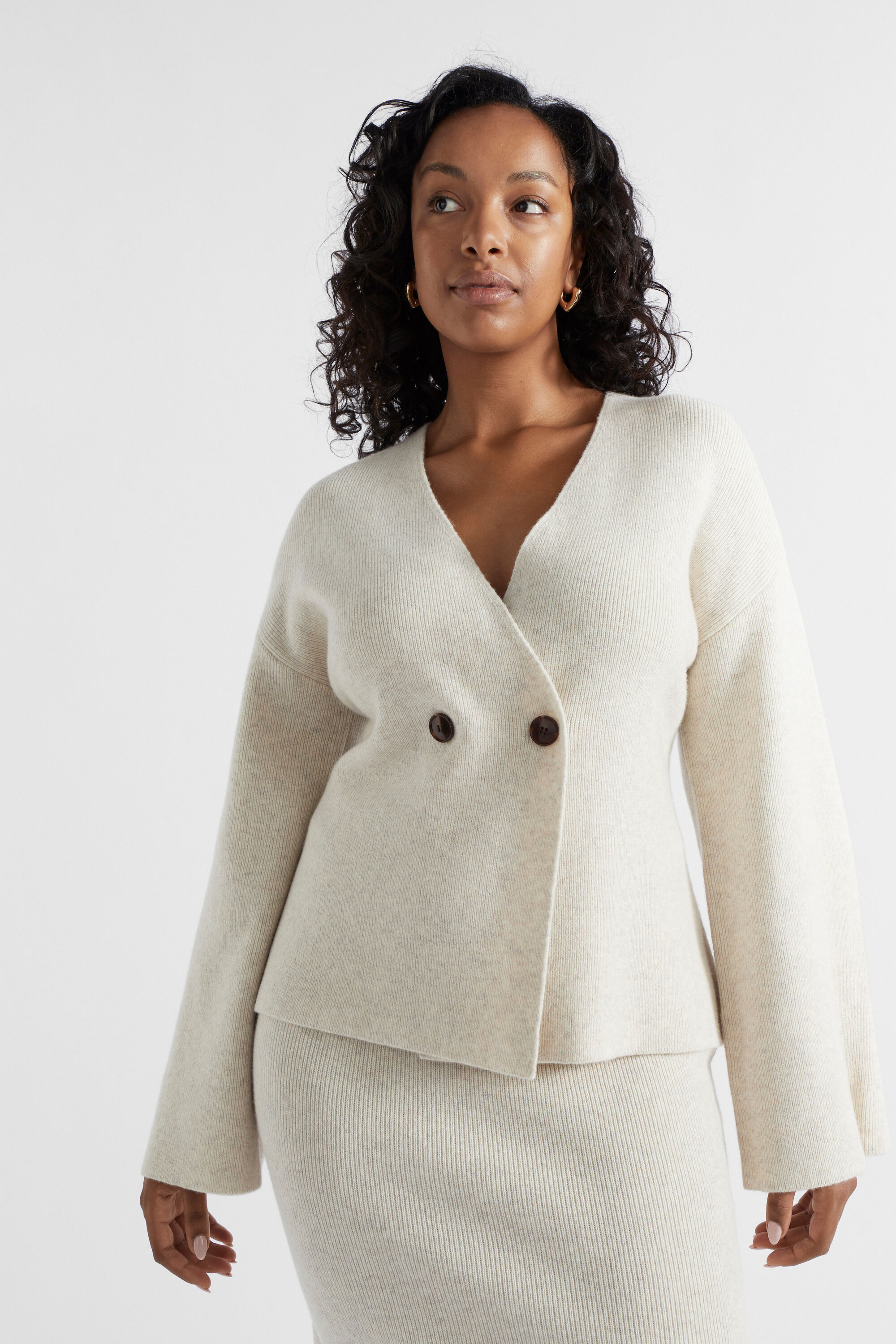 Structured cardigan sales