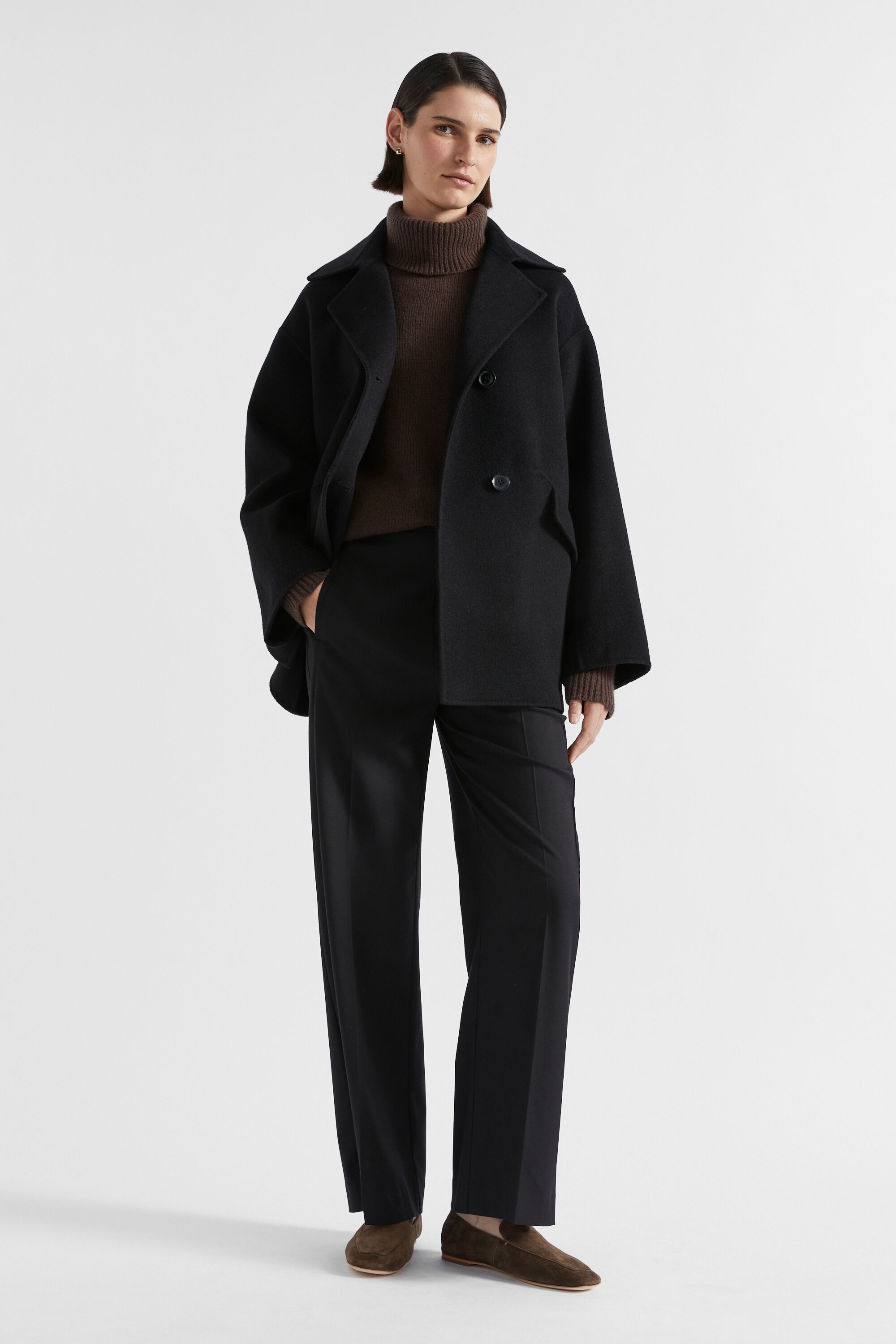Wool blend boxy coat new arrivals
