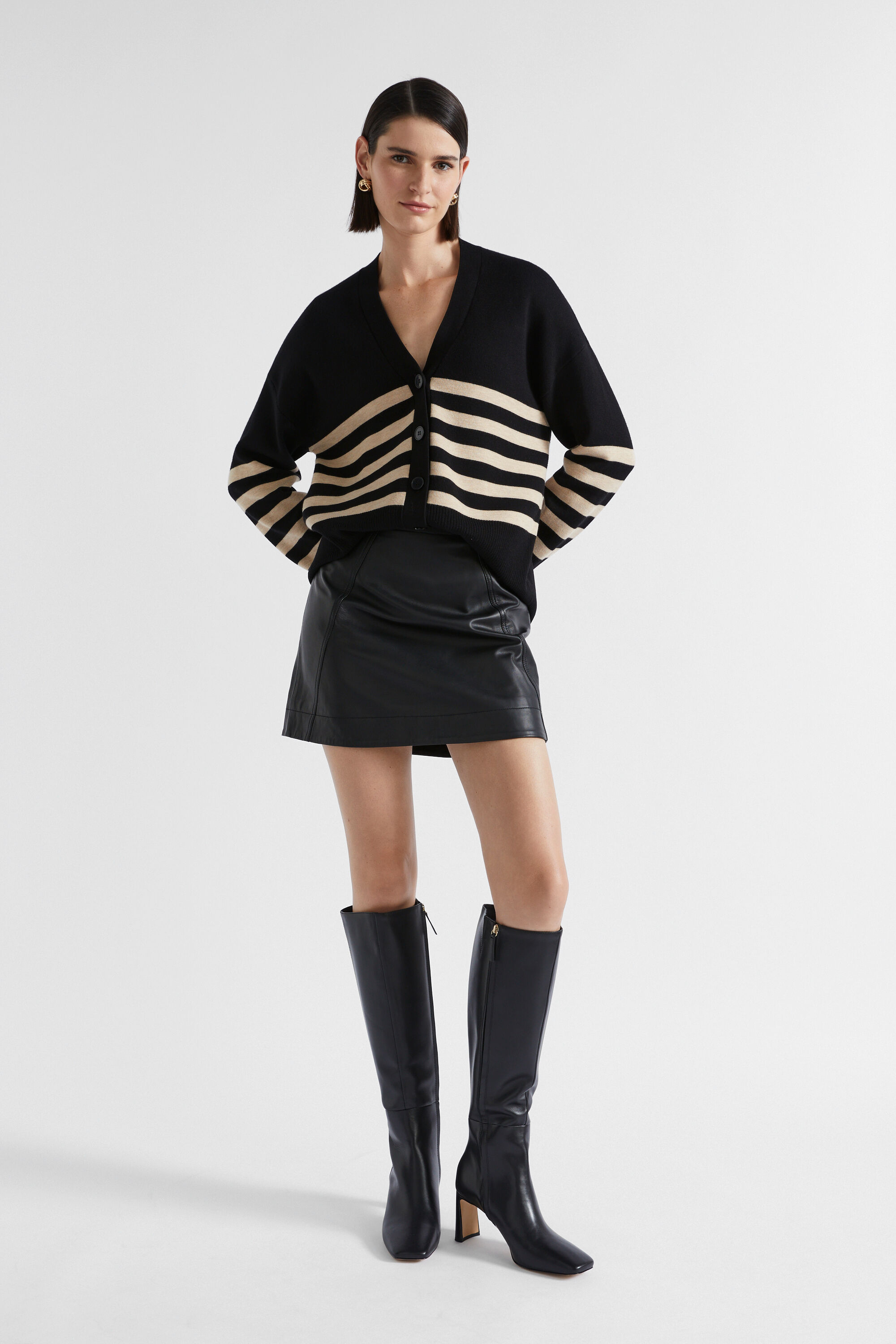 Sweater with skirt panel best sale