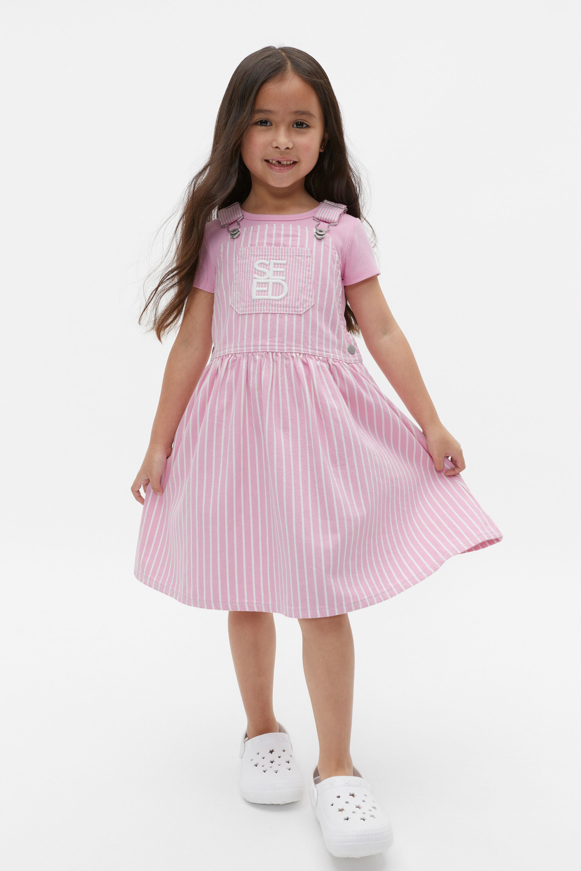 Stripe Denim Pinafore