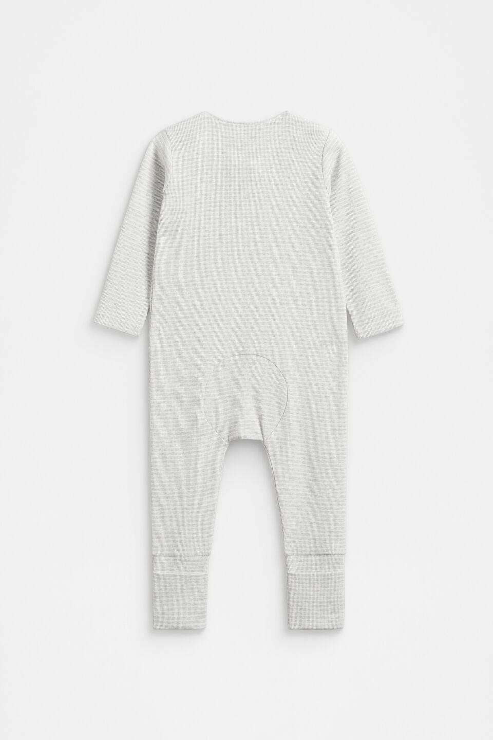 Core Logo Zipsuit  Grey Marle Stripe