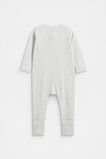 Core Logo Zipsuit  Grey Marle Stripe  hi-res