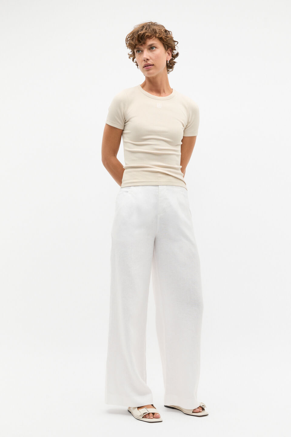 Heritage Rib Tee  Oat