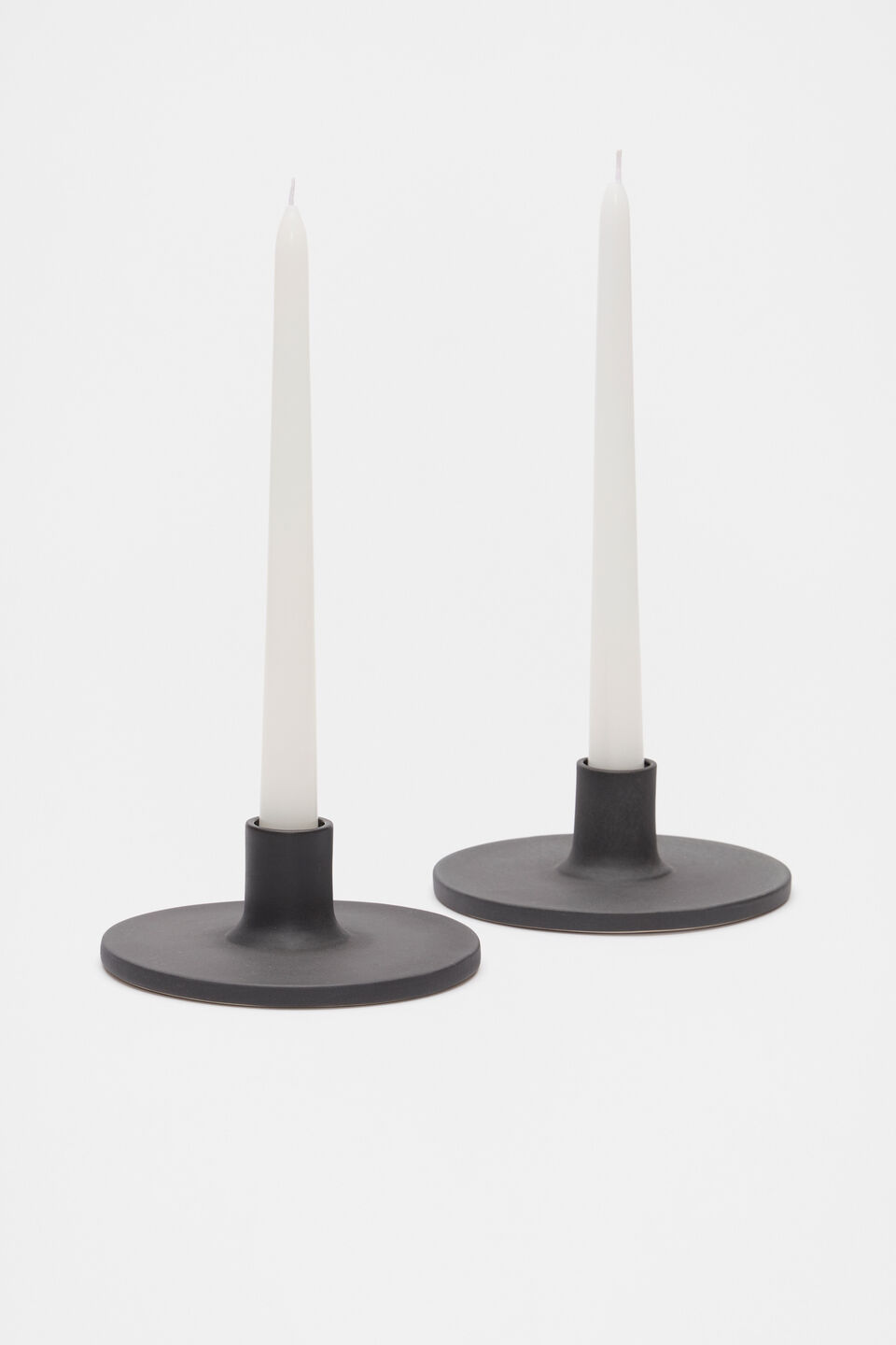 Taper Candle Set of 2  Alabaster