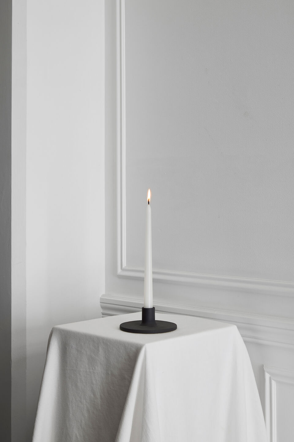 Taper Candle Set of 2  Alabaster