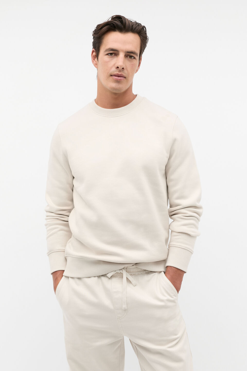 Crew Sweatshirt  Pebble