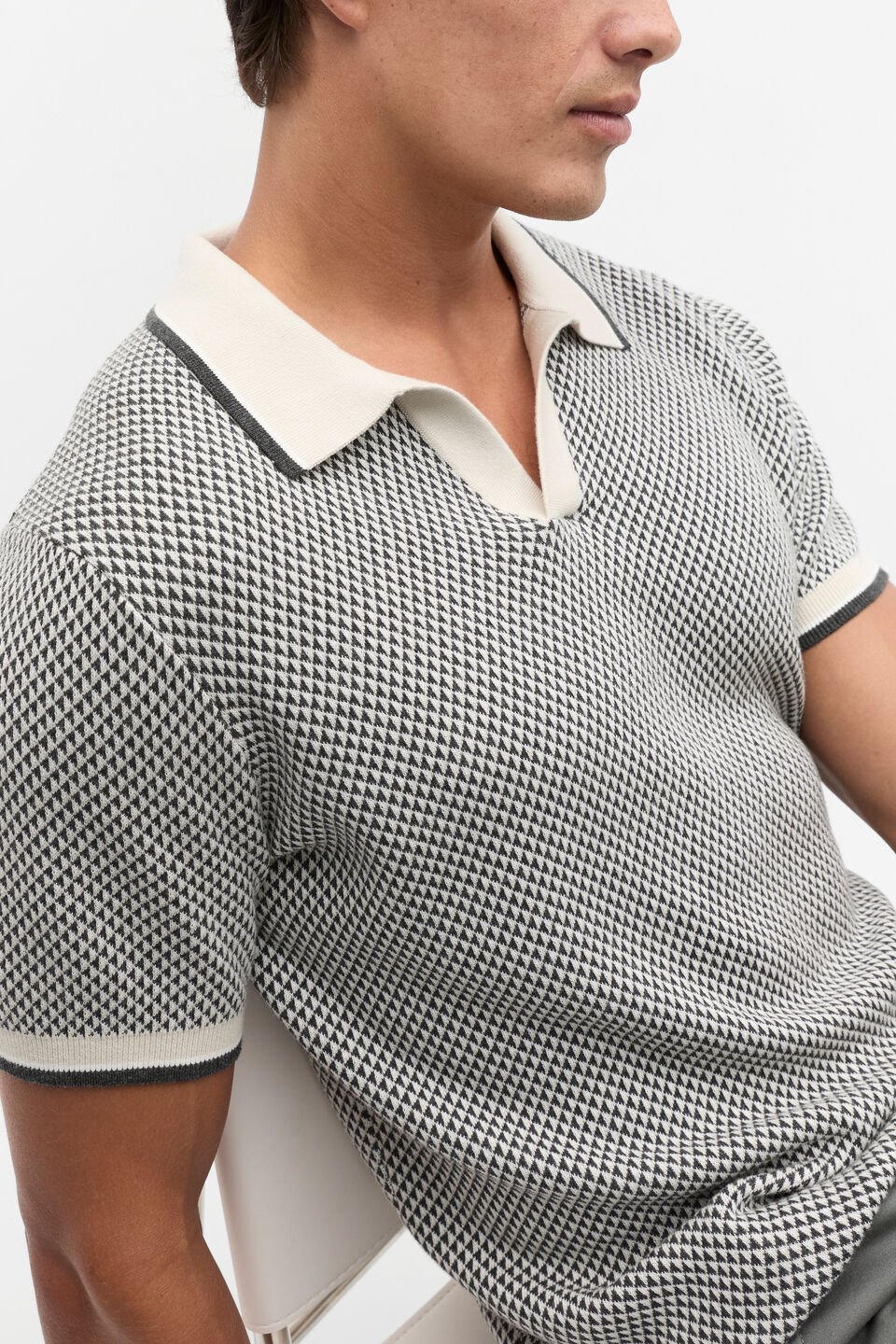 Geo Trophy Polo  Pebble Multi