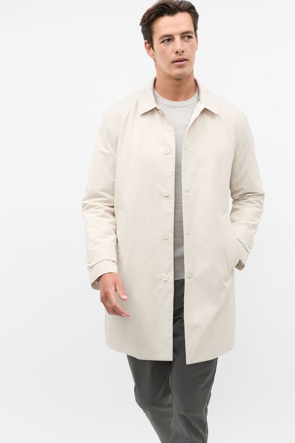 Car Coat  Pebble