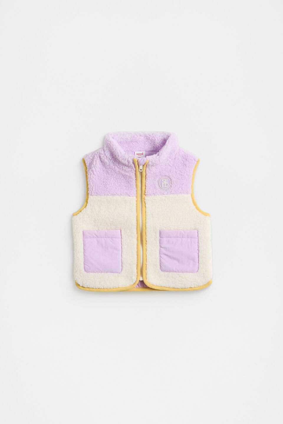 Spliced Teddy Vest  Multi