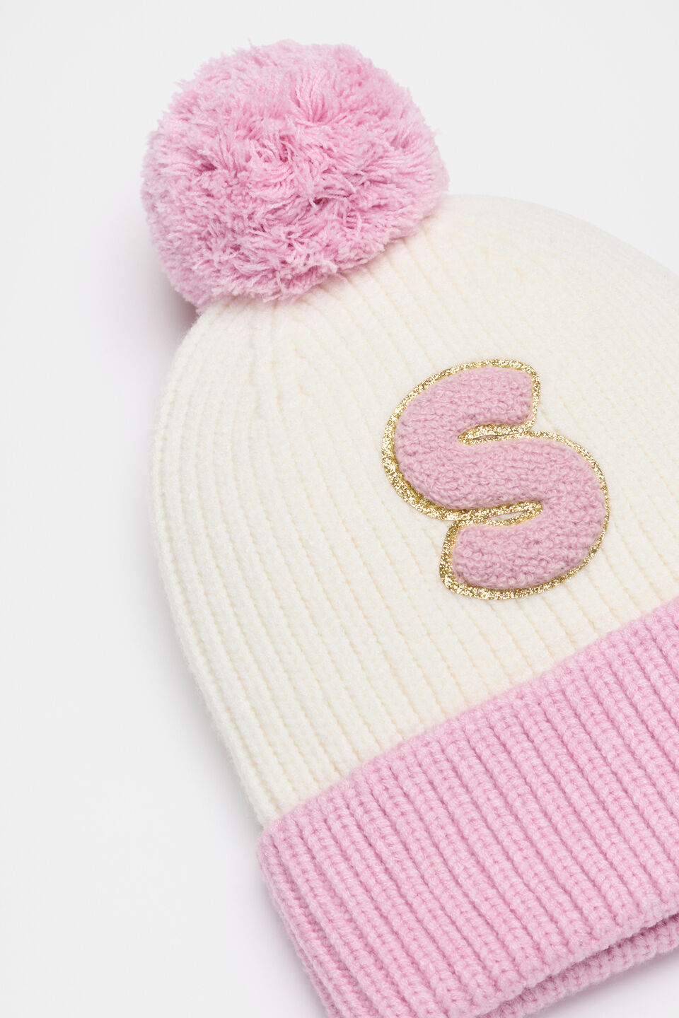 Colourblock Initial Beanie  S