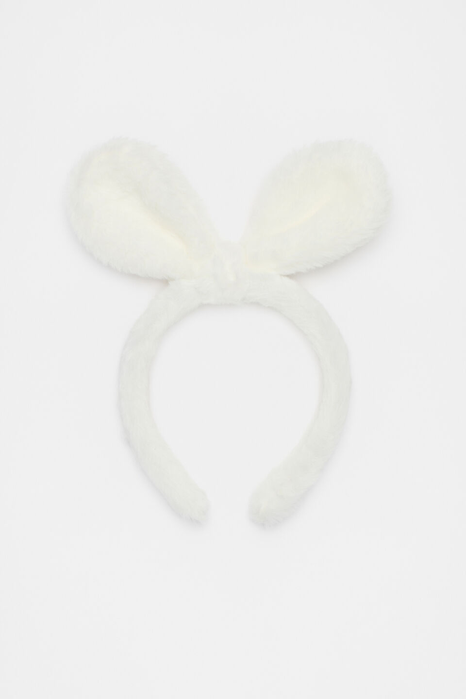 Fluffy Knot Bunny Ears Head Band  Classic Cream