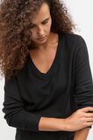 Supersoft Waffle V Neck Top  Black  hi-res