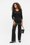 Supersoft Waffle V Neck Top  Black  hi-res