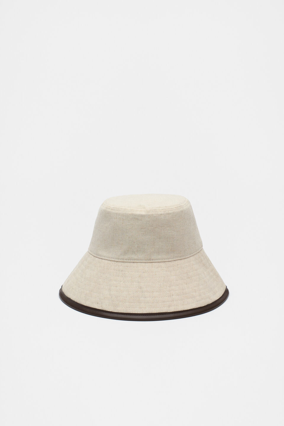 Fabric Woven Bucket Hat  Dark Espresso