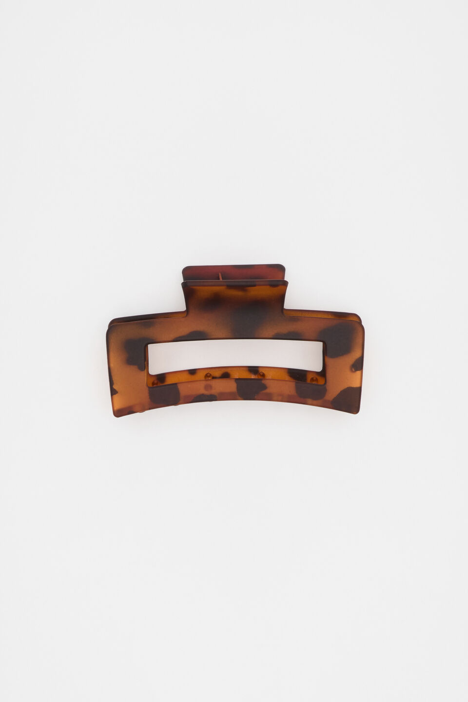 Mini Rectangle Hair Claw  Dark Tort