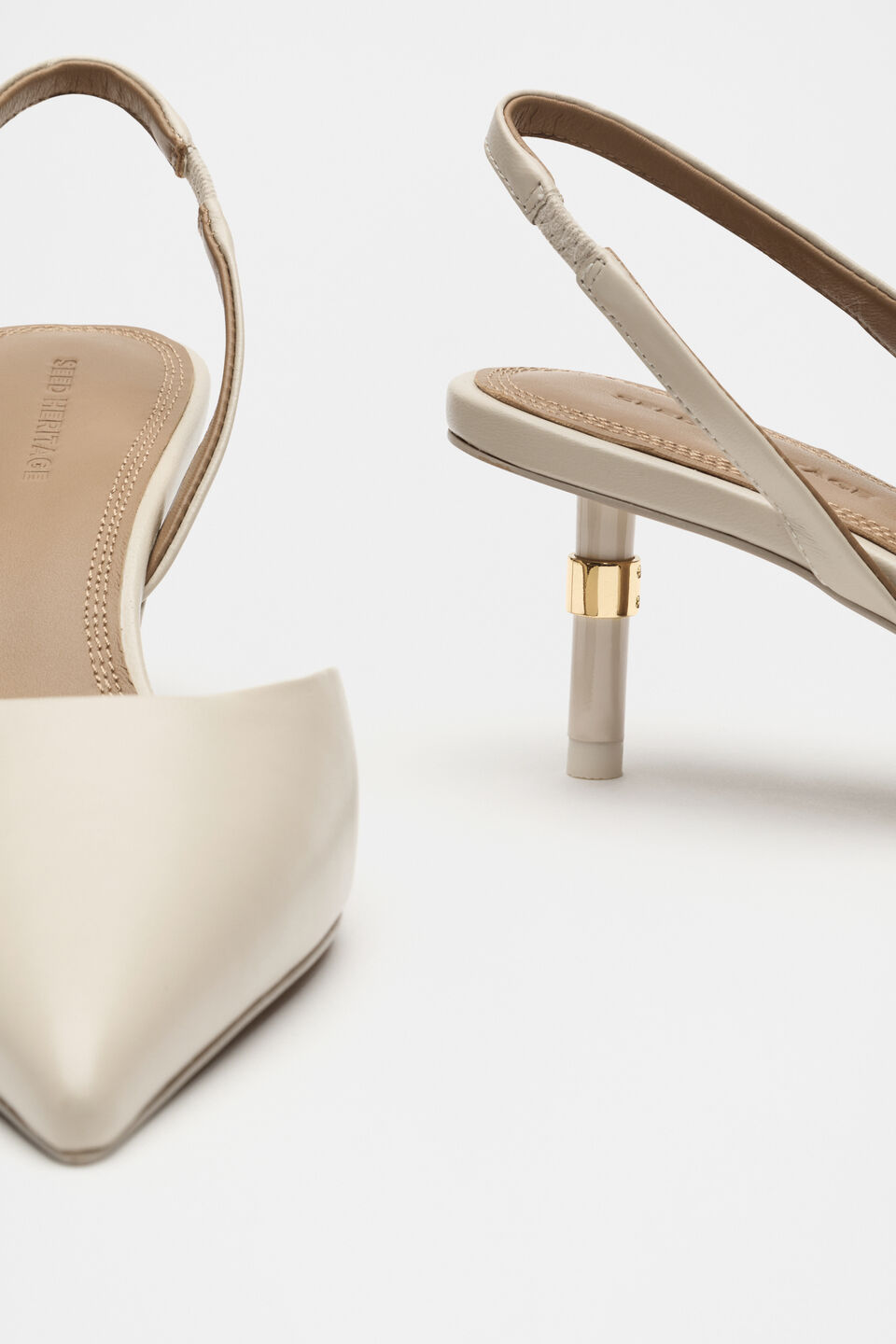 Maia Slingback Heel  Oat