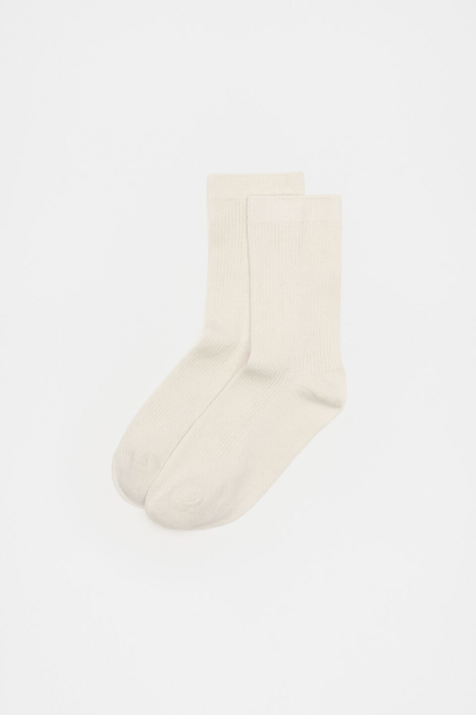 Cosy Rib Crew Sock  Cream
