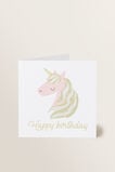Large Unicorn Card    hi-res