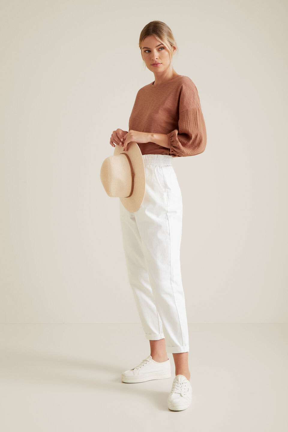 Textured Blouson Top  