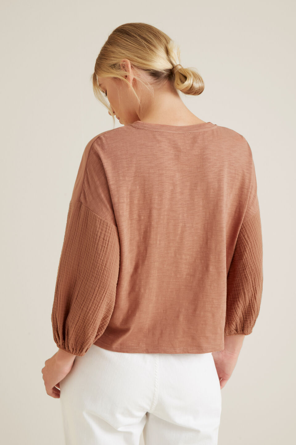 Textured Blouson Top  