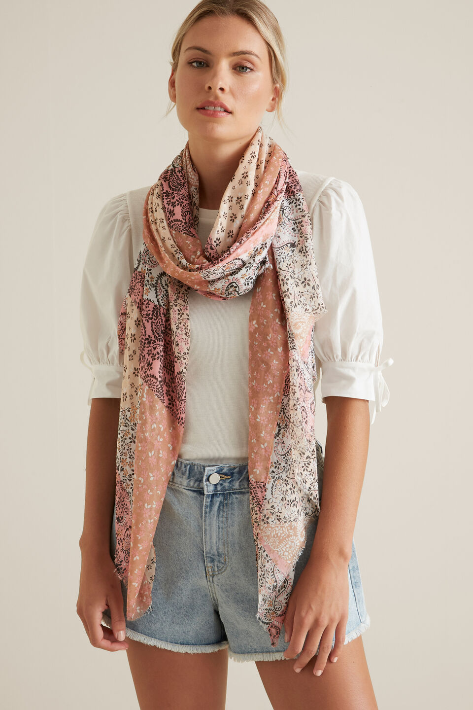 Spliced Paisley Scarf  