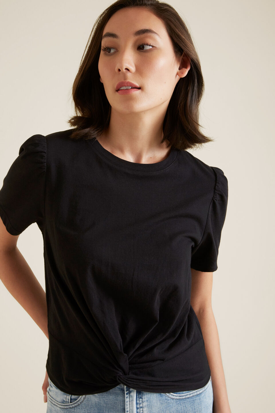 Knot Front Tee  