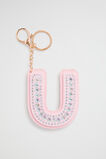 Jewel Initial Keyring  U  hi-res