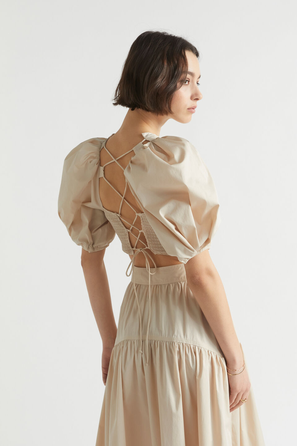 Sateen Tie Back Top  Magnolia