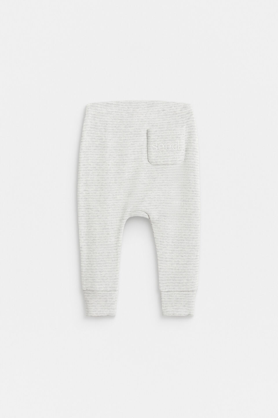 Core Rib Logo Legging  Grey Marle Stripe