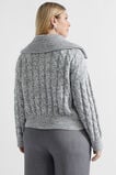 Cotton Blend Twist Cable Knit  Wolf Marle  hi-res