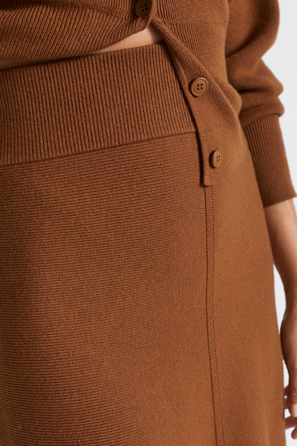 Relaxed Knit Skirt  Spice