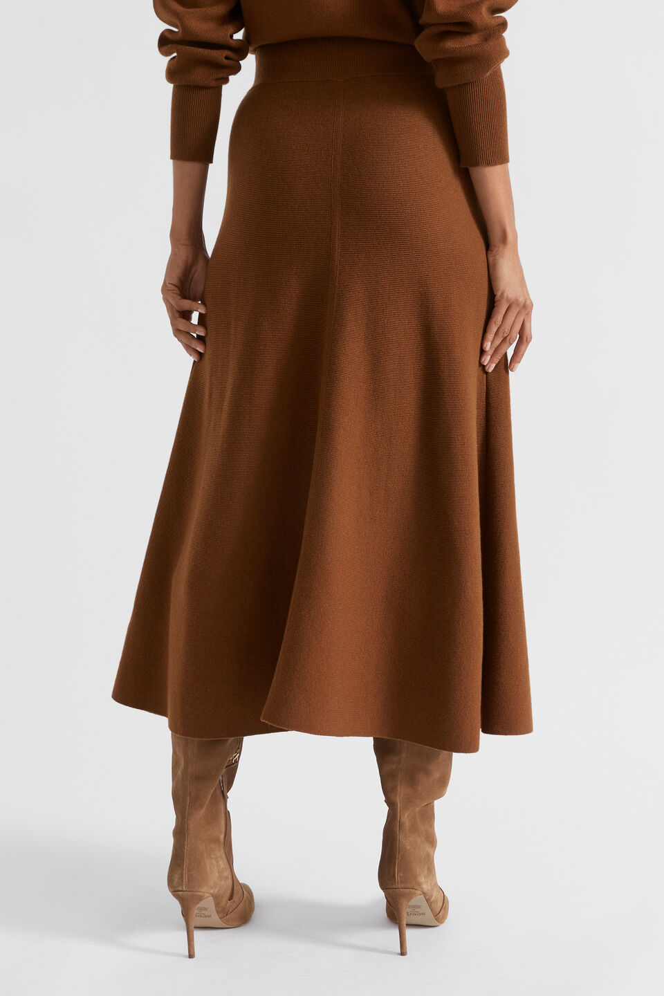 Relaxed Knit Skirt  Spice