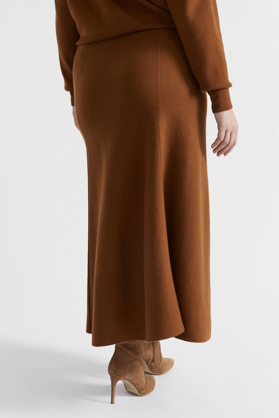 Relaxed Knit Skirt  Spice