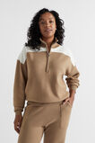 Double Knit Contrast Sweater  Deep Chai  hi-res