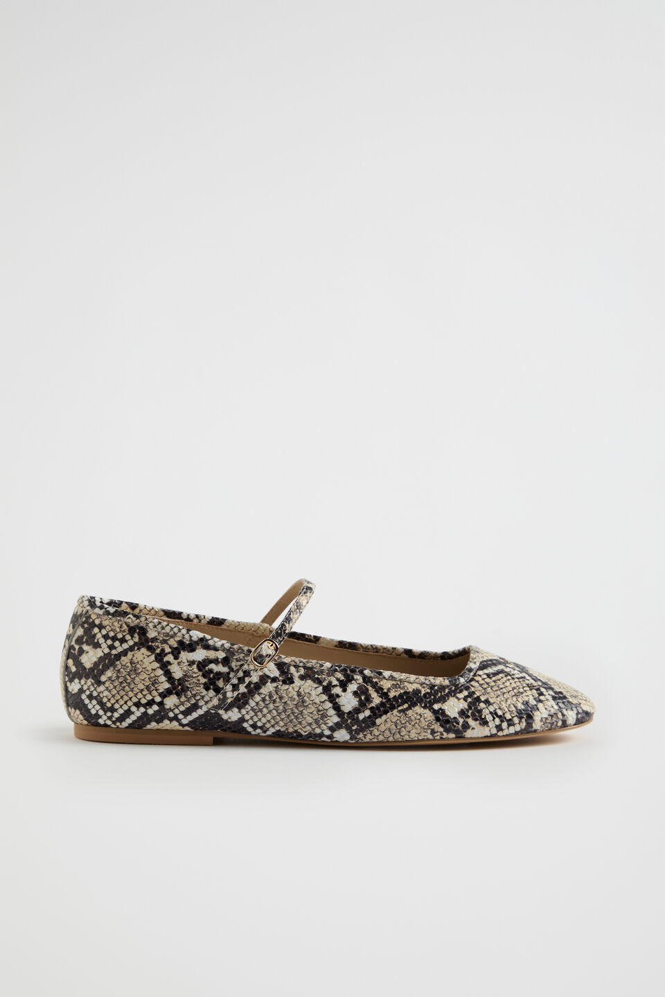 Kai Python Print Ballet Flat  Natural