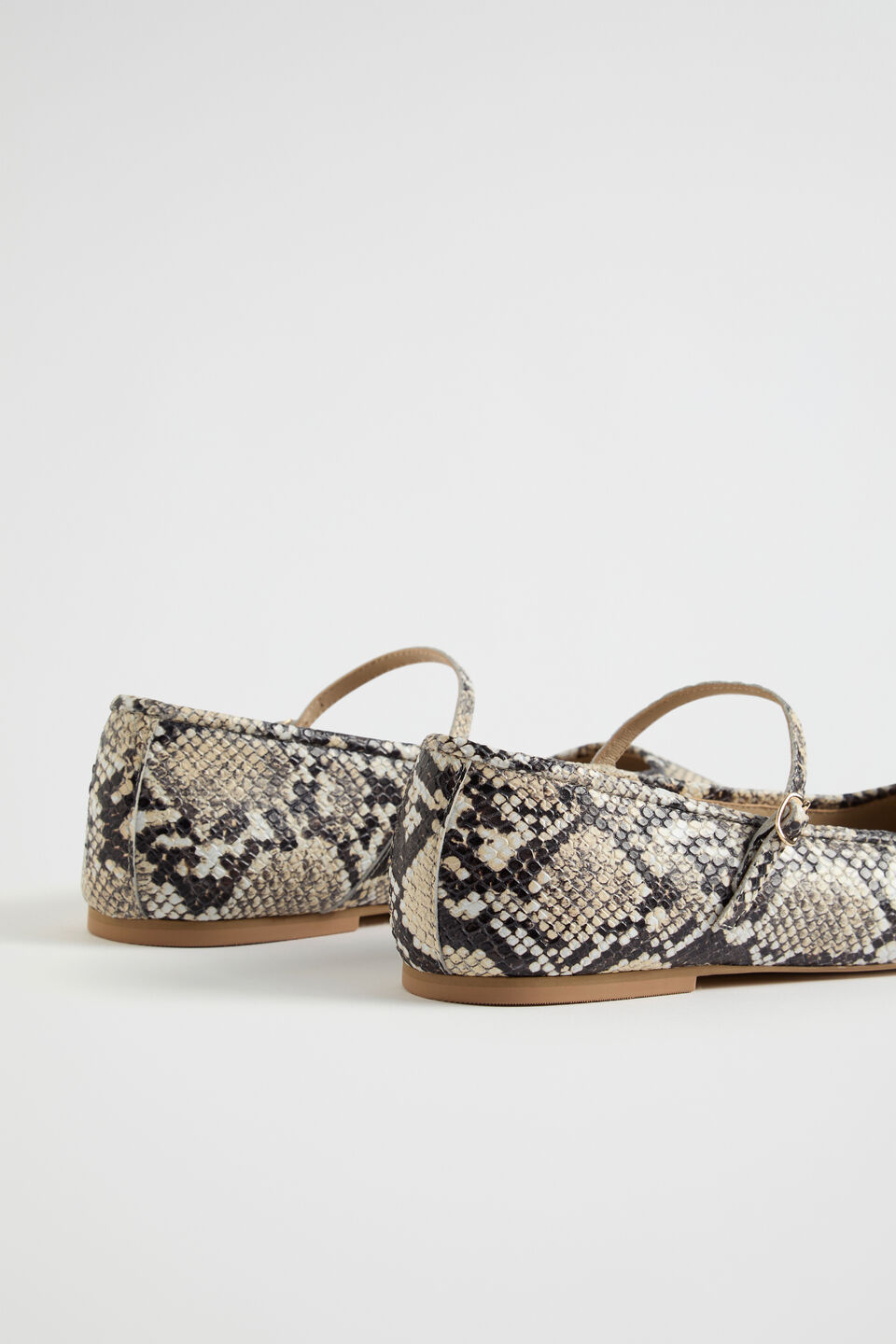 Kai Python Print Ballet Flat  Natural