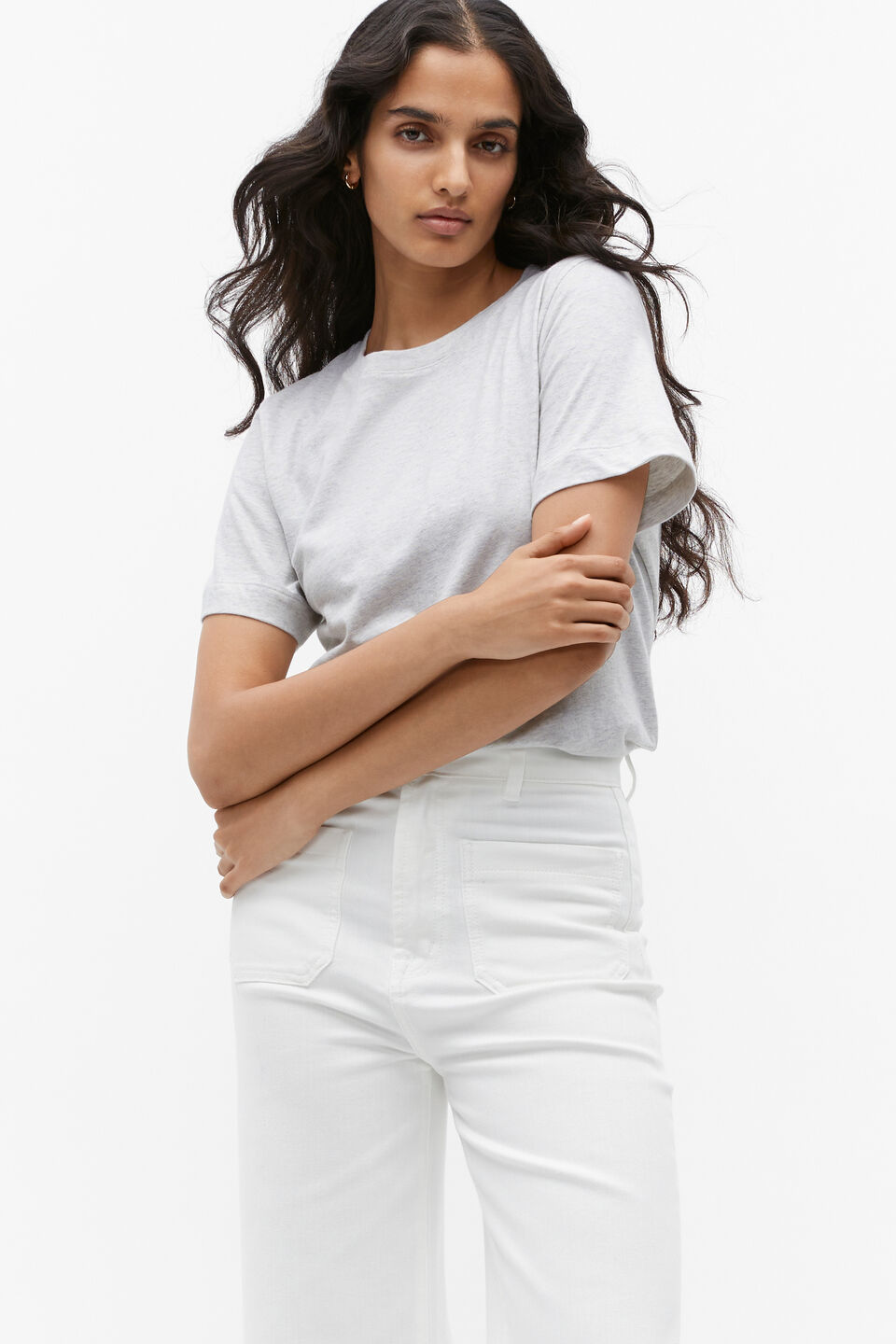Core Neat Tee  Light Grey Marle