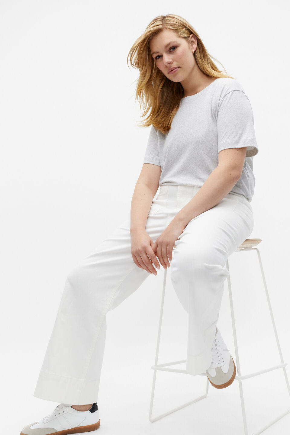 Core Neat Tee  Light Grey Marle