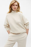 Mock Neck Oversized Knit  Vanilla Cream Marle  hi-res