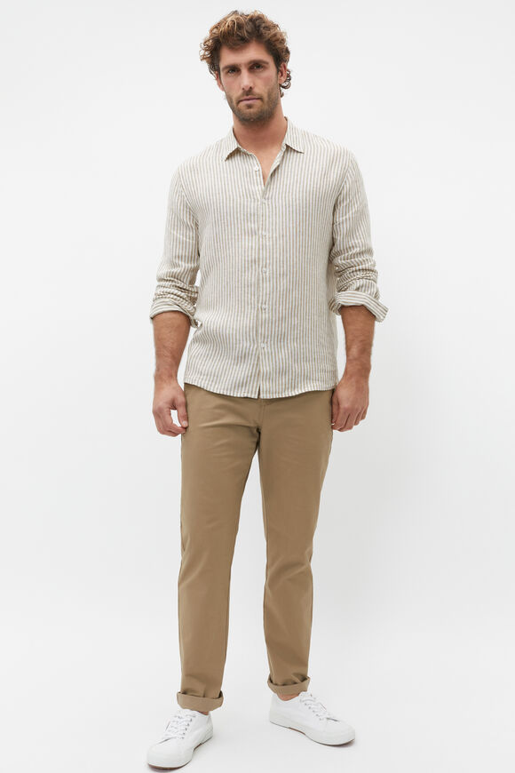 Linen Shirt  Sepia Stripe  hi-res