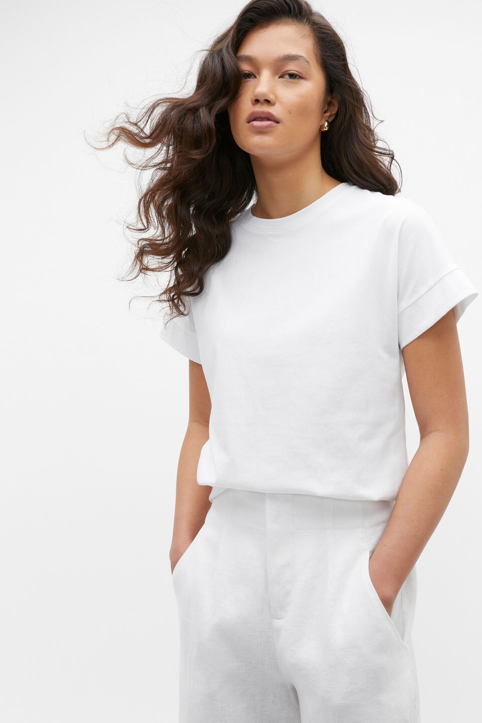 Core Longline Tee  Whisper White