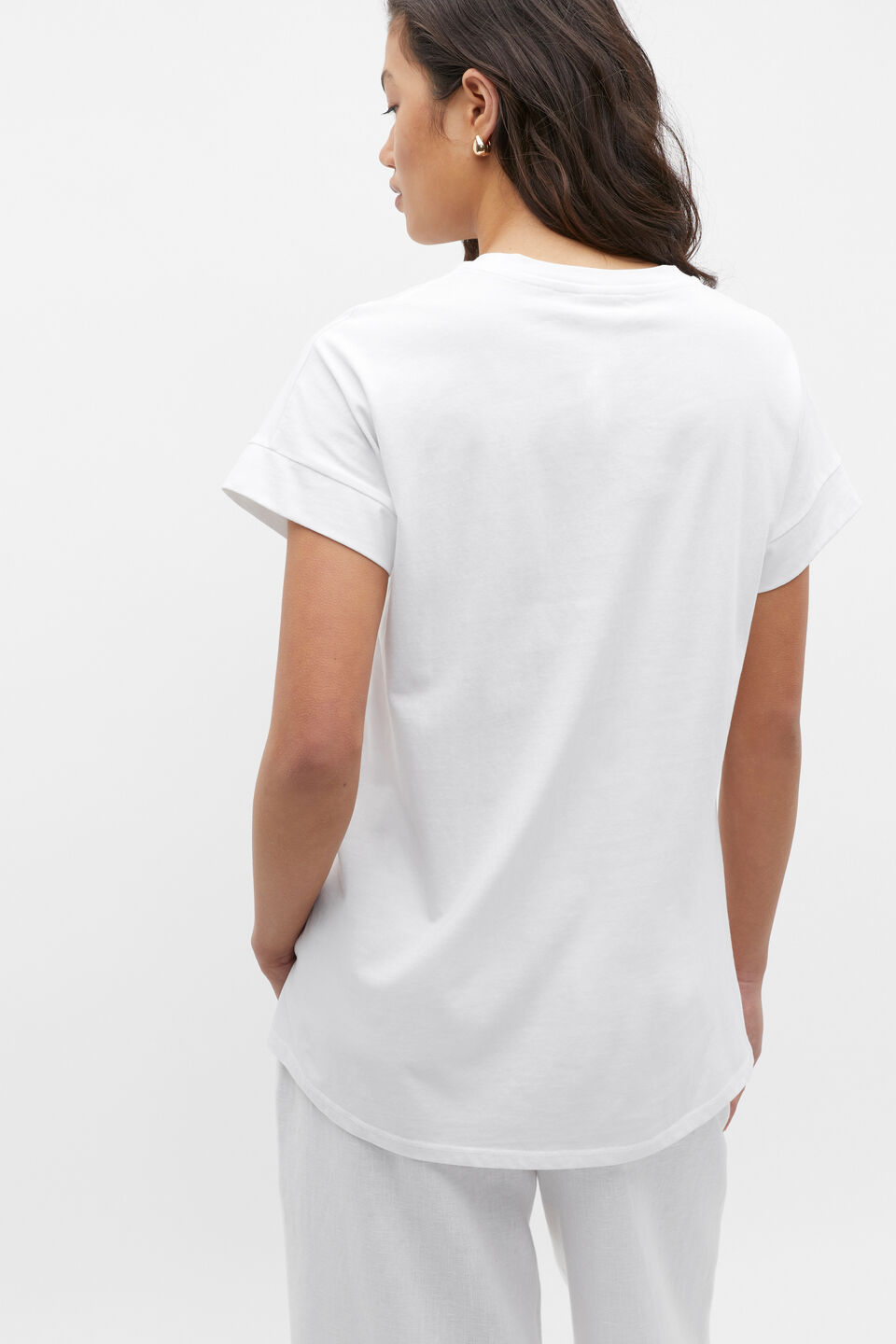 Core Longline Tee  Whisper White