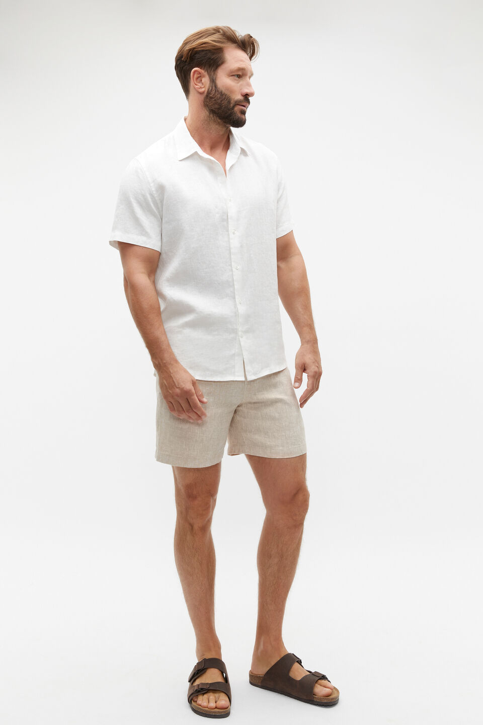 Linen Short  Sandshell Crossdye